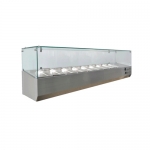 1.5m 1/4 Pan Glass Cover Countertop Display Showcase