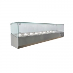 1.2m 1/3+1/2Pan  Glass Cover Countertop Display Showcase