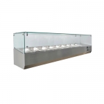 1.2m 1/4 Pan Glass Cover Countertop Display Showcase