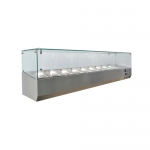 1.8m 1/4 Pan Glass Cover Countertop Display Showcase