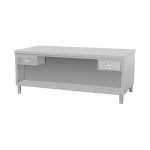SS304 2.2m Bench Cabinet With 2 Drawers