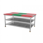 1.8m Stainless Steel Chopping Board Work Bench With 2 Layers Under Shelf