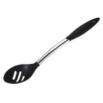 Silicon Slotted Spoon S/S Tube w/Soft Grip Handle
