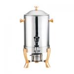 Brass-Plated Coffee Urn With Burner