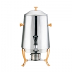 Brass-Plated Coffee Urn With Burner