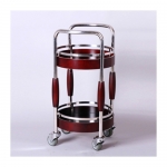 Two Layers Round Wine and Liquor Trolley