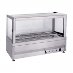 Electric 4 Pans Buffet Hot Food Display with Straight Glass