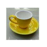 70CC Orange Coffee Cup With Saucer