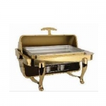 Oblong Chafing Dish With Gilt Legs