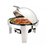 Stainless Steel Round Roll Top Chafing Dish With Electric Water Pan
