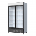 1027 L Double door ventilated cooling beverage cooler with canopy