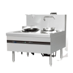 Less Noise Wok Stove With 2-Burner And 1-Warmer