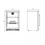 135L 1 Door Fancooling Bar Refrigerator