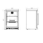 146L 1 Door Fancooling Bar Refrigerator