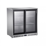 213L 2 Sliding Doors Fancooling Bar Refrigerator