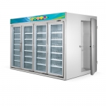 4 Doors Split Type Back-add Fancooling Refrigerator Showcase