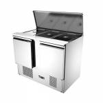 SS304 2 Doors Static Cooling   Salad Work Bench