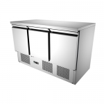 SS304 3 Doors Static Cooling   Salad Work Bench