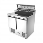 SS304 2 Doors Static Cooling   Salad Work Bench