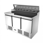SS304 3 Doors Static Cooling   Salad Work Bench