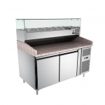 2 Door Static Cooling  Pizza Prep Station