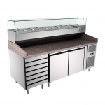 2 Door 7 Drawers Fancooling Pizza Prep Station