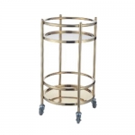 Gold-Plated Wine Service Cart