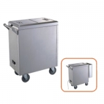 0.75mStainless Steel Electric Towel Cart With Bin