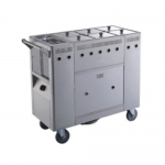 6-Tank Gas Stainless Steel Soup Cart