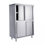 SS304 1000mmUpright Storage Cabinet With Sliding Doors
