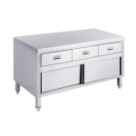 SS304 0.9m³ Bench Cabinet With Drawers
