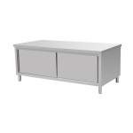 SS304 1.8m Bench Cabinet With Sliding Doors