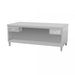 SS304 2.0m Bench Cabinet With 2 Drawers