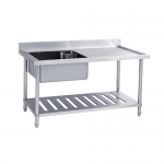 600mm Single Sink Bench With Under Shelf