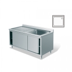 SS304 0.6m Single Sink With Cabinet