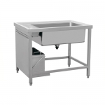 SS304 Single Sink Bench With Waste Bin