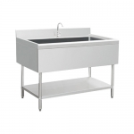 SS304 European Style Single Sink With Splashback
