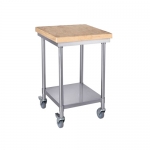304SS Mobile Bench With Wooden/Plastic Cutting Board