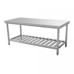 304SS 1.8m Work Bench With Slotted Undershelf