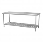 304SS 1.8m Work Bench With Slotted Undershelf