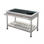 6 Burner(2 Big 4 Small)Gas Wok Stove With Undershelf