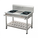 2 Burner Gas Range With Undershelf And Splashback Faucet