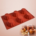 035# Silicon 6 Cups  Savarins Mould