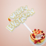 417# White Happy Birthday Tag (100pcs/bag)