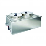 Electric 2 Round Pans Food Warmer  With Tap