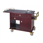 Wooden Flame Cooking Cart With Wooden Top