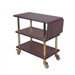 Three Layers Serving Cart With Upper Foldable Extensiton Board