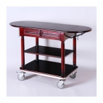 Serving Cart With Double Side Foldable Extension Board