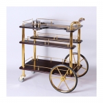 Wine and Liquor Trolley With Double Side Wine Rack