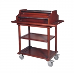 Two Layers Wine and Liquor Trolley with Wine Rack